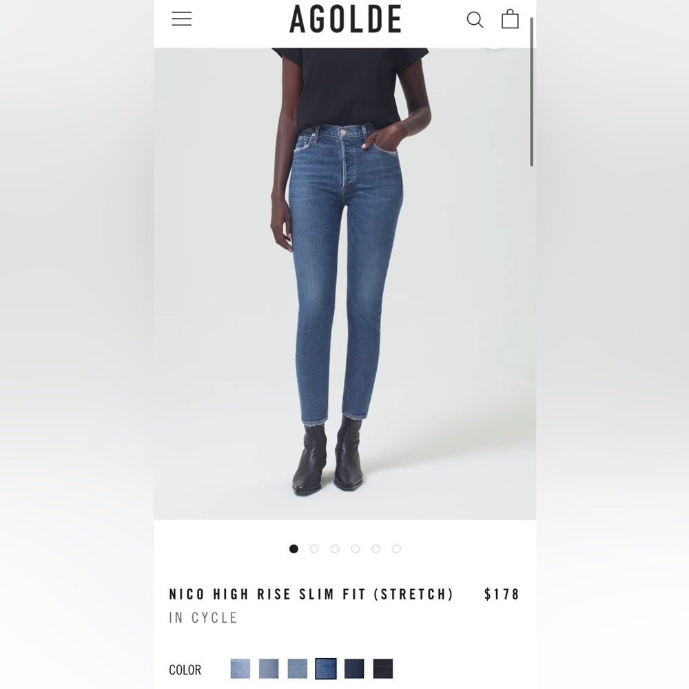 AGOLDE NICO HIGH RISE SLIM FIT (STRETCH) JEANS